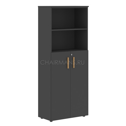 Шкаф с средними дверьми и топом Skyland FORTA FHC 80.6(Z) черный графит