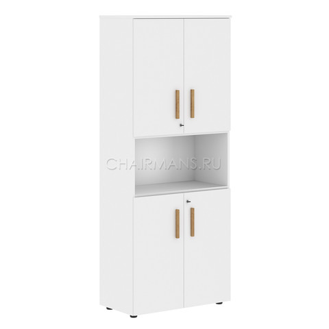 Шкаф с 2-мя комплектами малых дверей и топом Skyland FORTA FHC 80.4(Z) белый премиум