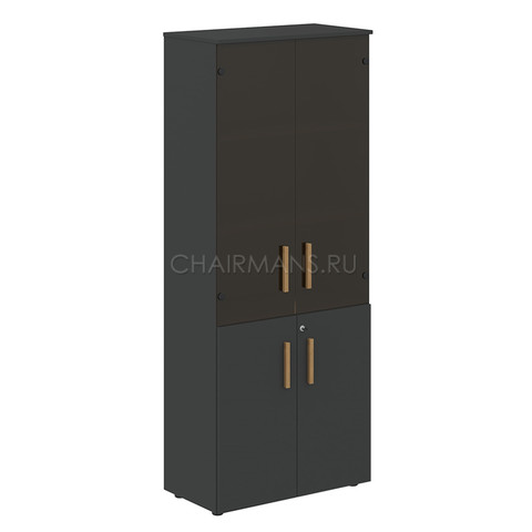 Шкаф комбинированный Skyland FORTA FHC 80.2(Z) черный графит/дуб гамильтон