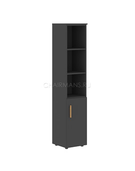 Шкаф колонка с малой дверью и топом Skyland FORTA FHC 40.5(L) черный графит, изображение 1