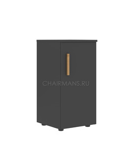 Шкаф колонка с глухой малой дверью и топом Skyland FORTA FLC 40.1(L) черный графит, изображение 1