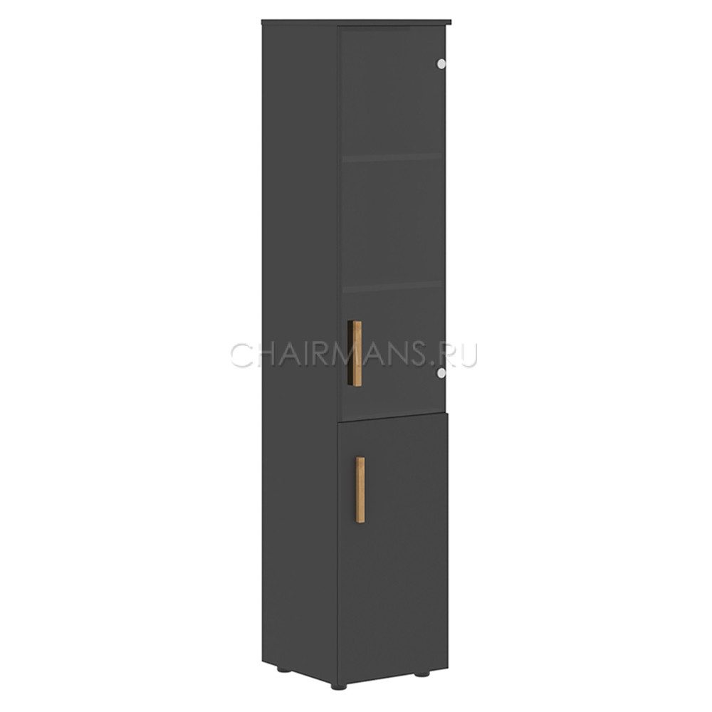 Шкаф колонка комбинированая с топом Skyland FORTA FHC 40.2(L) черный графит