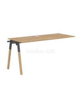 Стол приставной Skyland FORTA FIST 1567 дуб гамильтон/черный графит-бук, изображение 1