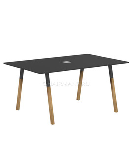 Стол переговорный Skyland FORTA FSCT 1510 черный графит/черный графит-бук, изображение 1