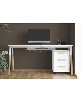 Стол компьютерный Skyland FORTA FST 1567 дуб гамильтон/белый-бук, изображение 4