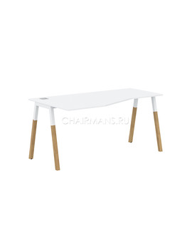 Стол компьютерный Skyland FORTA FCT 1567(L) белый премиум/белый-бук, изображение 1