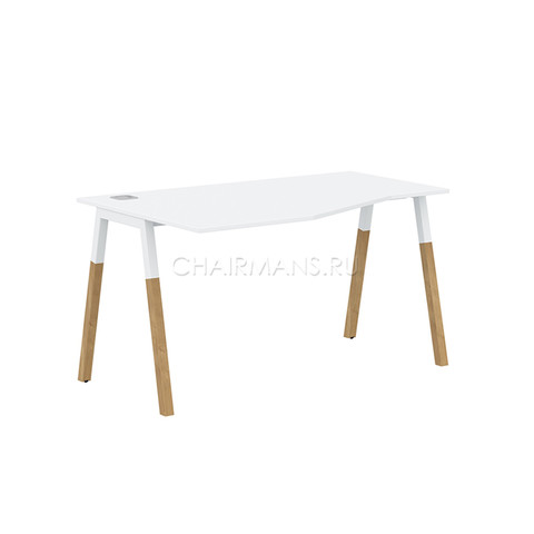 Стол компьютерный Skyland FORTA FCT 1367(L) белый премиум/белый-бук