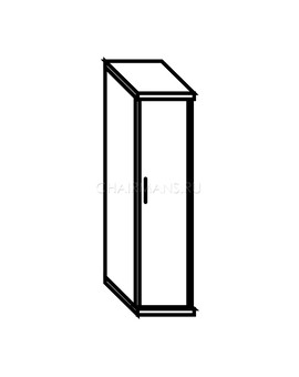 Шкаф Skyland IMAGO СУ-1.9 Пр венге/металлик, изображение 2