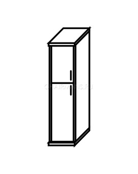 Шкаф Skyland IMAGO СУ-1.8 Л клен/металлик, изображение 2