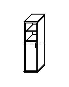 Шкаф Skyland IMAGO СУ-1.6 Л венге магия/металлик, изображение 2
