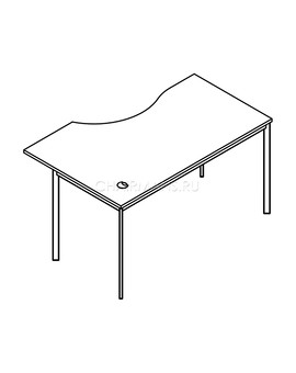Стол эргономичный Skyland IMAGO-S CA-1S(R) орех французский/алюминий, изображение 2