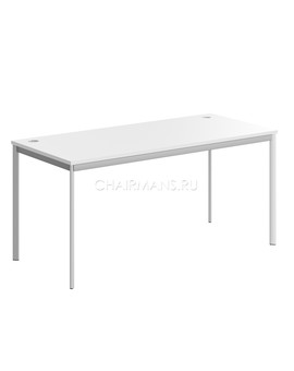 Стол прямой Skyland IMAGO-S СП-4S белый/алюминий, изображение 1