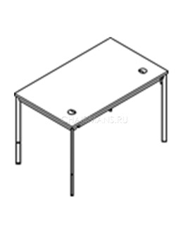 Стол прямой Skyland IMAGO-S СП-3S белый/алюминий, изображение 2