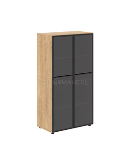 Шкаф со стеклянными дверьми Skyland LOFTIS LMC 80.2 дуб бофорд, изображение 1