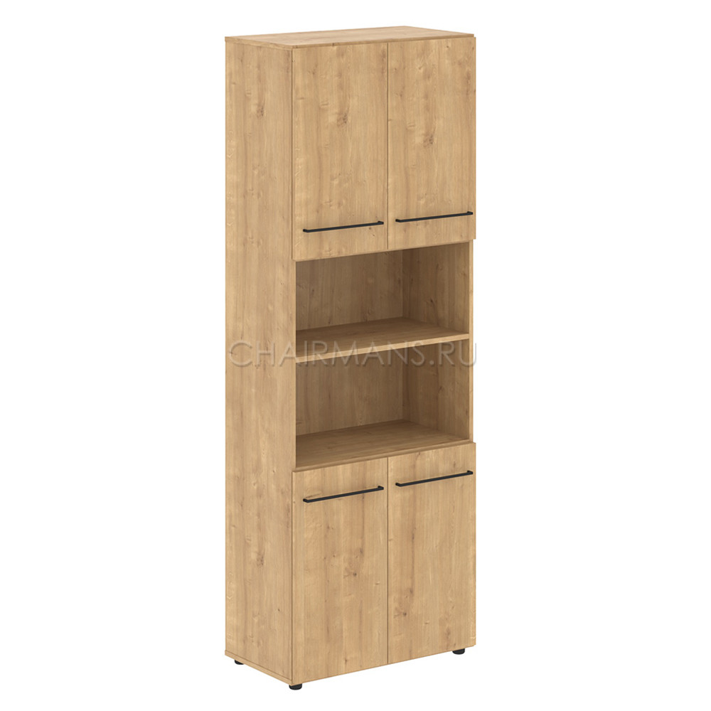 Шкаф с 2-мя комплектами глухих малых дверей Skyland LOFTIS LHC 80.4 дуб бофорд