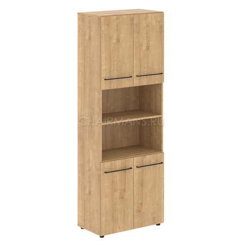 Шкаф с 2-мя комплектами глухих малых дверей Skyland LOFTIS LHC 80.4 дуб бофорд