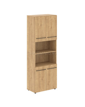 Шкаф с 2-мя комплектами глухих малых дверей Skyland LOFTIS LHC 80.4 дуб бофорд, изображение 1