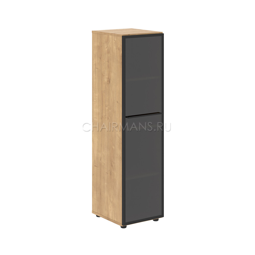 Шкаф колонка со стеклянной дверью Skyland LOFTIS LMC 40.2(L) дуб бофорд