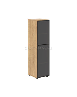Шкаф колонка со стеклянной дверью Skyland LOFTIS LMC 40.2(L) дуб бофорд, изображение 1