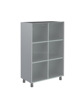 Шкаф со стеклянными дверьми Skyland OFFIX-NEW OMC 87.2 металлик, изображение 1