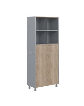 Шкаф Skyland OFFIX-NEW OHC 87.6 дуб сонома светлый/металлик, изображение 1