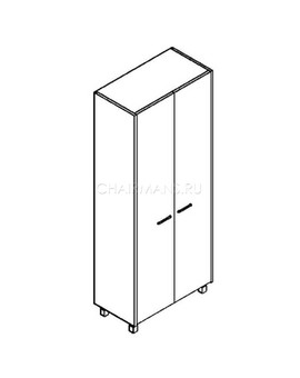 Шкаф Skyland OFFIX-NEW OHC 87.1 легно темный/металлик, изображение 2
