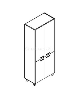 Шкаф Skyland OFFIX-NEW OHC 87.3 легно темный/металлик, изображение 2