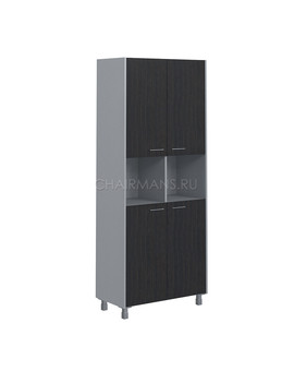 Шкаф Skyland OFFIX-NEW OHC 87.4 легно темный/металлик, изображение 1