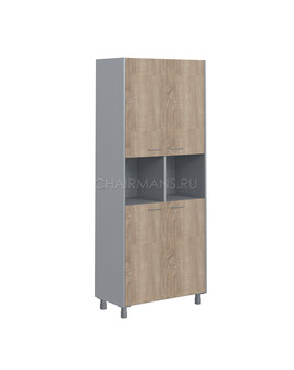 Шкаф Skyland OFFIX-NEW OHC 87.4 дуб сонома светлый/металлик, изображение 1