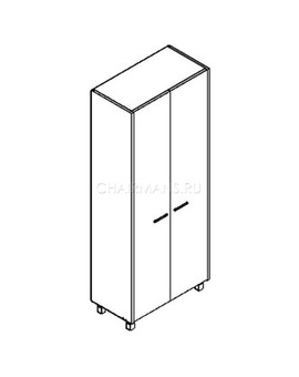 Гардероб широкий Skyland OFFIX-NEW OCW 87.1 дуб сонома светлый/металлик, изображение 3