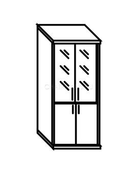 Шкаф комбинированный Skyland SIMPLE SR-5W.2 серый, изображение 2