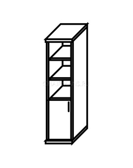 Шкаф Skyland SIMPLE SR-5U.5(L) легно темный, изображение 2