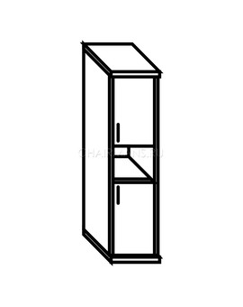 Шкаф Skyland SIMPLE SR-5U.4(R) легно темный, изображение 2