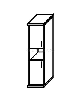 Шкаф Skyland SIMPLE SR-5U.4(L) легно темный, изображение 2