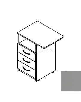 Тумба приставная с фолдингом Skyland SIMPLE SC-3D.2 L серый, изображение 2