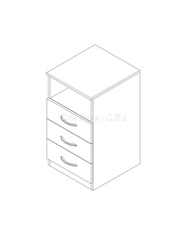 Тумба приставная с фолдингом Skyland SIMPLE SC-3D.1 серый, изображение 2