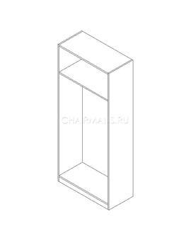 Каркас гардероба Skyland SIMPLE SR-G серый, изображение 2