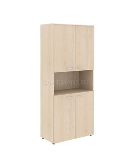 Шкаф с 2-мя комплектами глухих малых дверей и топом Skyland WAVE WHC 85.4 бук тиара, изображение 1