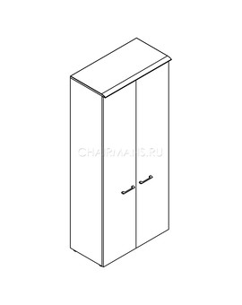 Шкаф с глухими дверьми и топом Skyland WAVE WHC 85.1 бук тиара, изображение 2