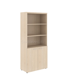 Шкаф с 1 комплектом глухих малых дверей и топом Skyland WAVE WHC 85.5 бук тиара, изображение 1