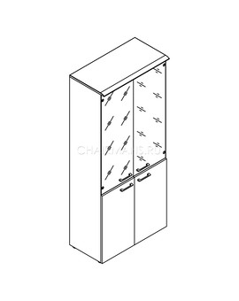 Шкаф комбинированный с топом Skyland WAVE WHC 85.2 дуб сонома, изображение 2