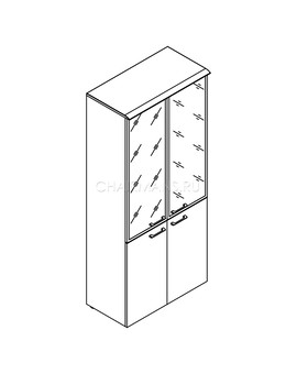 Шкаф комбинированный с топом Skyland WAVE WHC 85.7 бук тиара, изображение 2