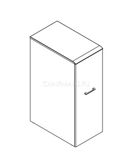 Тумба с выдвижной секцией Skyland WAVE WDMS 720 бук тиара, изображение 2