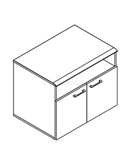 Тумба для оргтехники Skyland WAVE WPS 806 бук тиара, изображение 2