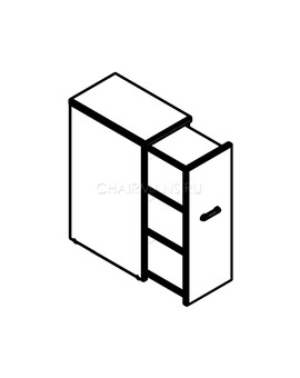 Тумба с выдвижной секцией Skyland XTEN XDMS 720 белый, изображение 2