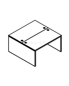 Стол двойной Skyland XTEN X2ST 127 береза норд, изображение 2