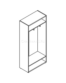 Каркас гардероба Skyland XTEN XCW 85-1 белый, изображение 2