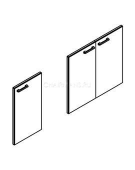 Дверь низкая Skyland XTEN XLD 42-1 (R) легно темный, изображение 2