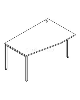 Стол эргономичный Skyland XTEN GLOSS XGCT 149(R) дуб сонома/нержавейка, изображение 2