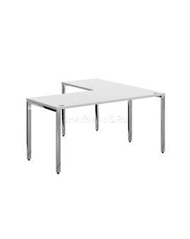 Стол угловой Skyland XTEN GLOSS XGCT 1615 белый/нержавейка, изображение 1